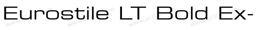 Eurostile LT Bold Ex字体转换